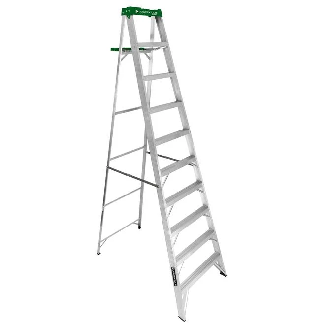 Louisville Ladder 10 Ft Aluminum Step Ladder With Pail Tray, Load Capacity 225 Lbs. Type II Duty Rating 1 Louisville Ladder 10 Ft Aluminum Step Ladder With Pail Tray, Load Capacity 225 Lbs. Type II Duty Rating