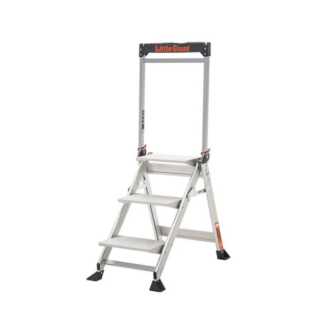 Little Giant Ladders Jumbo 3-Step Ladder - Type 1AA - Aluminum - Silver 1 Little Giant Ladders Jumbo 3-Step Ladder - Type 1AA - Aluminum - Silver