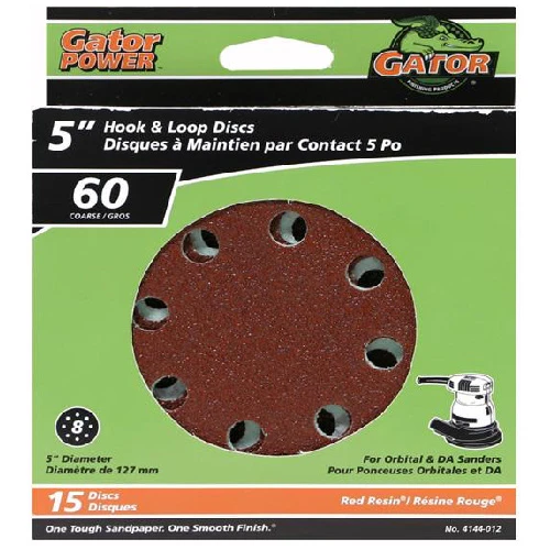 Rust-Oleum Gator Sanding Discs - Fibre - 60 Grit - 8-Hole - 15-Pack 1 Rust-Oleum Gator Sanding Discs - Fibre - 60 Grit - 8-Hole - 15-Pack