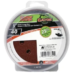 Rust-Oleum Gator Hook And Loop Sanding Discs - Aluminum Oxide - 40-Grit - 5-dia - 50 Per Pack