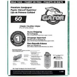 Gator Coarse Premium Sandpaper 60 Grit - 120/Pack