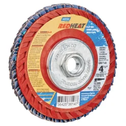 Norton RedHeat Type 27 Ceramic And Zirconia Abrasive Flap Disc - 4 1/2-in Dia - 5/8-11-in Arbor - 40 Grit