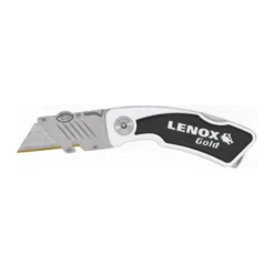 Lenox Multipurpose Utility Knife - 4-in - Aluminum And Rubber - Black And Silver